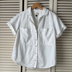 Universal Thread White Linen Blend Shirt